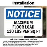 NOTICE Maximum Floor Loading 130 Lbs Per Sq Ft