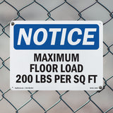 NOTICE Maximum Floor Loading 200 Lbs Per Sq Ft