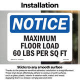 NOTICE Maximum Floor Loading 60 Lbs Per Sq Ft