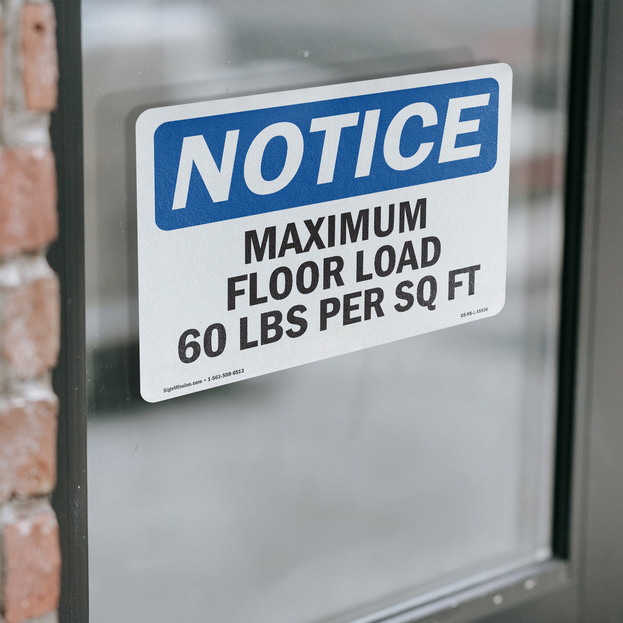NOTICE Maximum Floor Loading 60 Lbs Per Sq Ft