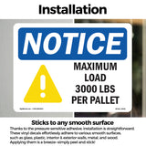 NOTICE Maximum Load 3000 Lbs