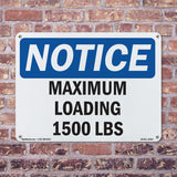 NOTICE Maximum Loading 1500 Lbs