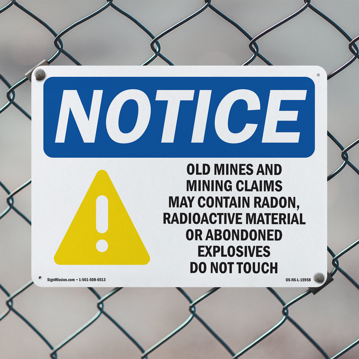 NOTICE Mines And Mining Claim May Contain Radon