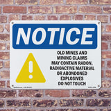 NOTICE Mines And Mining Claim May Contain Radon