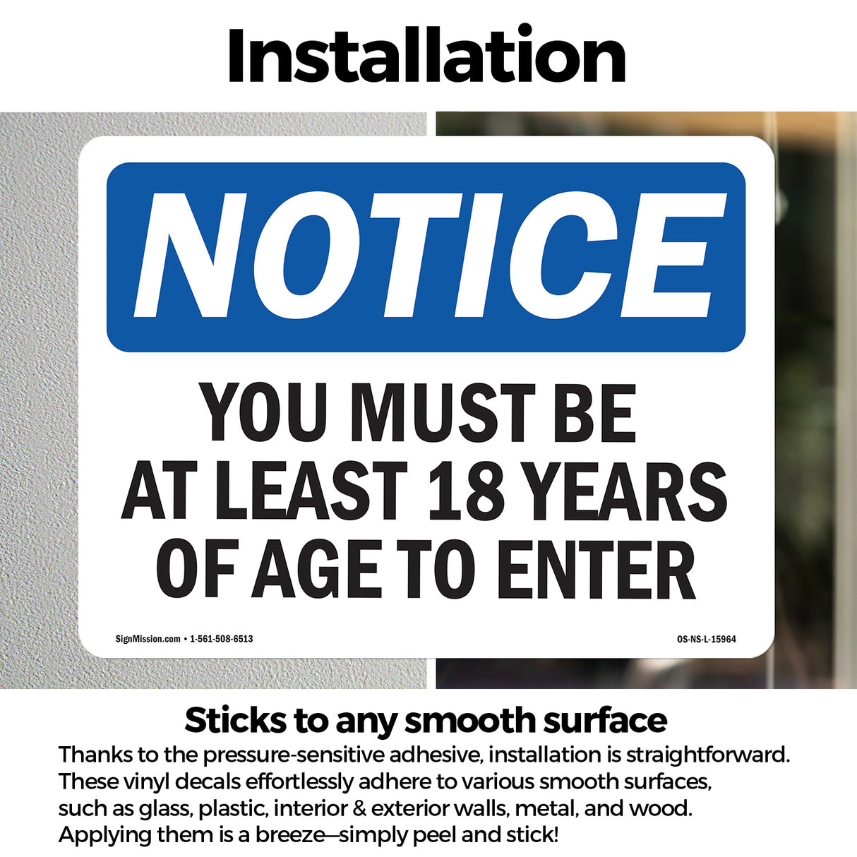 NOTICE Must Be At Least 18 Years Of Age To Enter