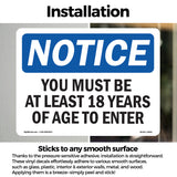 NOTICE Must Be At Least 18 Years Of Age To Enter