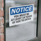 NOTICE Must Be At Least 18 Years Of Age To Enter