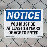 NOTICE Must Be At Least 18 Years Of Age To Enter