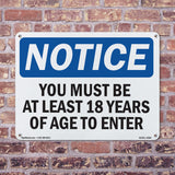 NOTICE Must Be At Least 18 Years Of Age To Enter