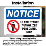 NOTICE No Admittance Authorized Personnel Only