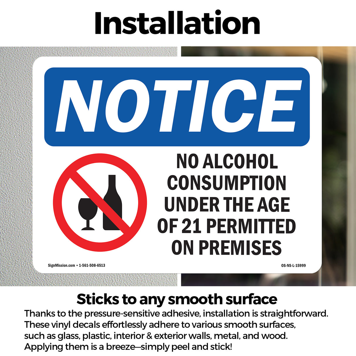 NOTICE No Alcohol Consumption