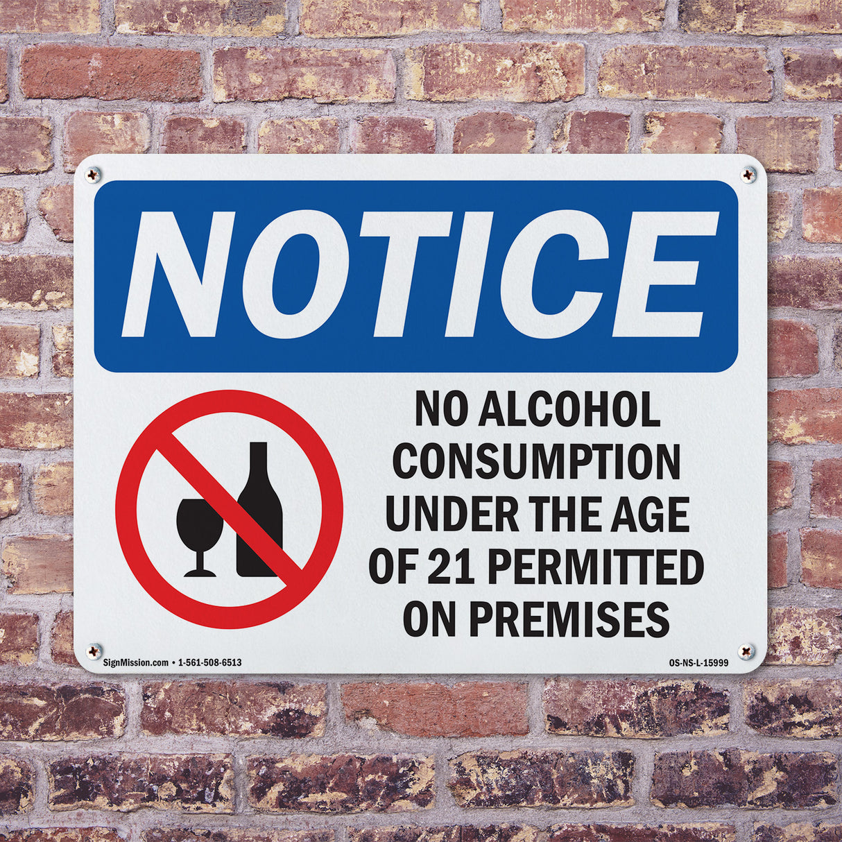 NOTICE No Alcohol Consumption