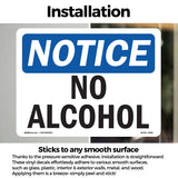 NOTICE No Alcohol Sign