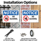 NOTICE No Alcohol