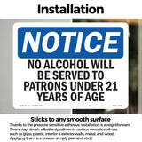 NOTICE No Alcohol Will Be Served