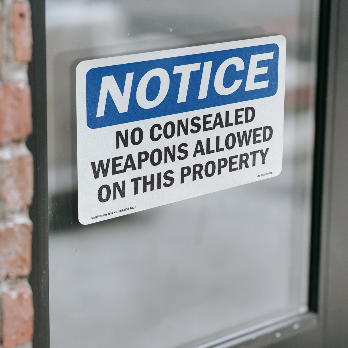 NOTICE No Concealed Weapons Allowed