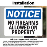 NOTICE No Firearms Allowed On Property