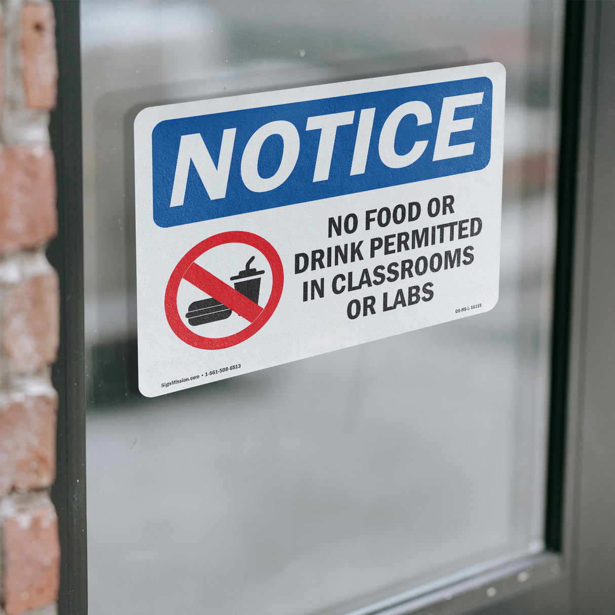NOTICE No Food Drink In Classrooms Or Labs