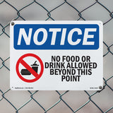 NOTICE No Food Or Drink Allowed Beyond This Point