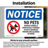No Pets Service Animals