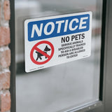 No Pets Service Animals