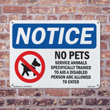 No Pets Service Animals