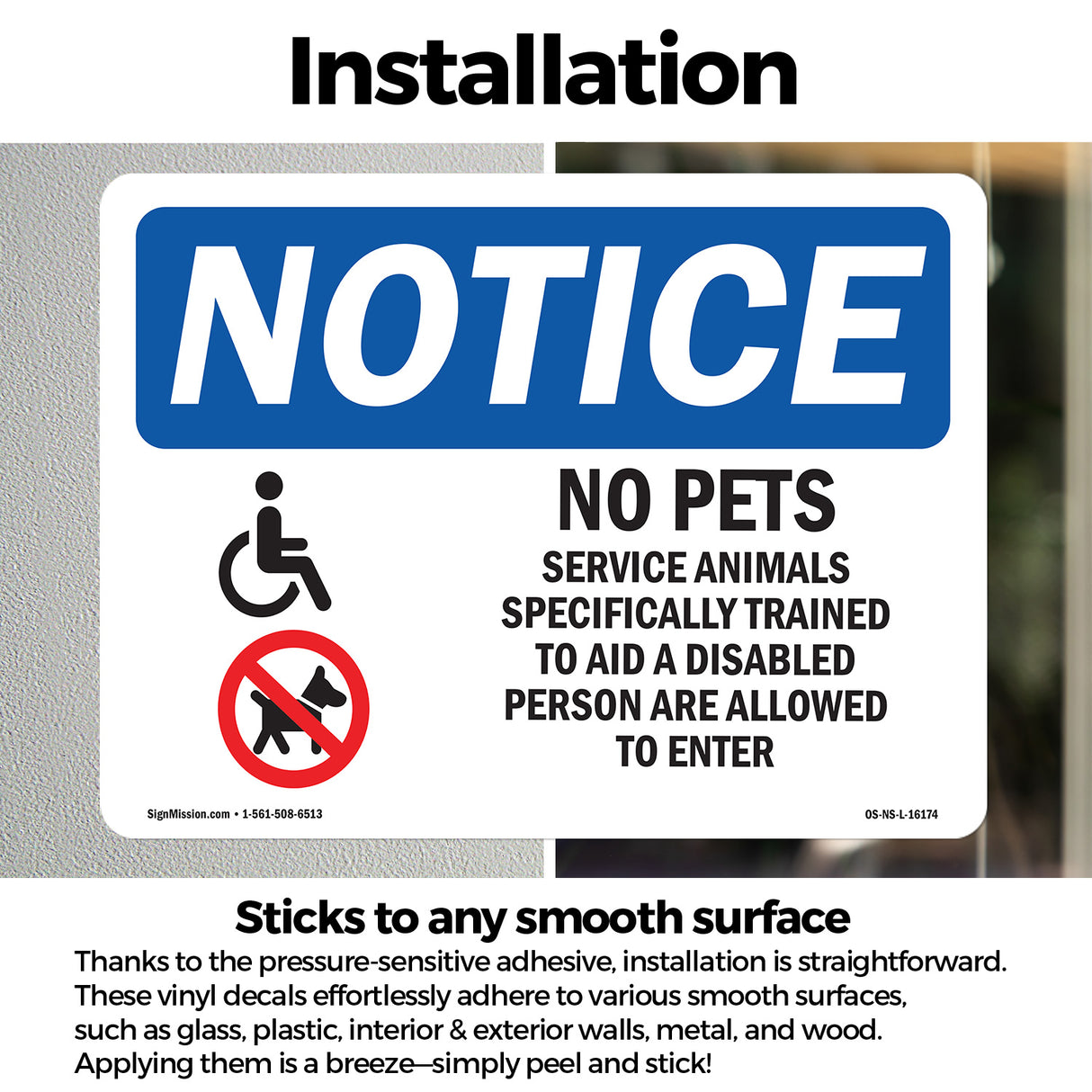 No Pets Service Animals