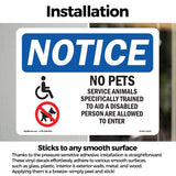 No Pets Service Animals