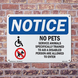No Pets Service Animals