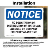 NOTICE No Solicitation Company Property