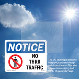 NOTICE No Thru Traffic