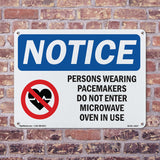 NOTICE Pacemakers Do Not Enter Microwave Oven