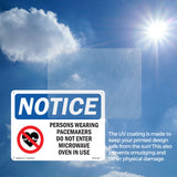 NOTICE Pacemakers Do Not Enter Microwave Oven
