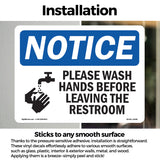 NOTICE Please Wash Hands Before Leaving Restroom