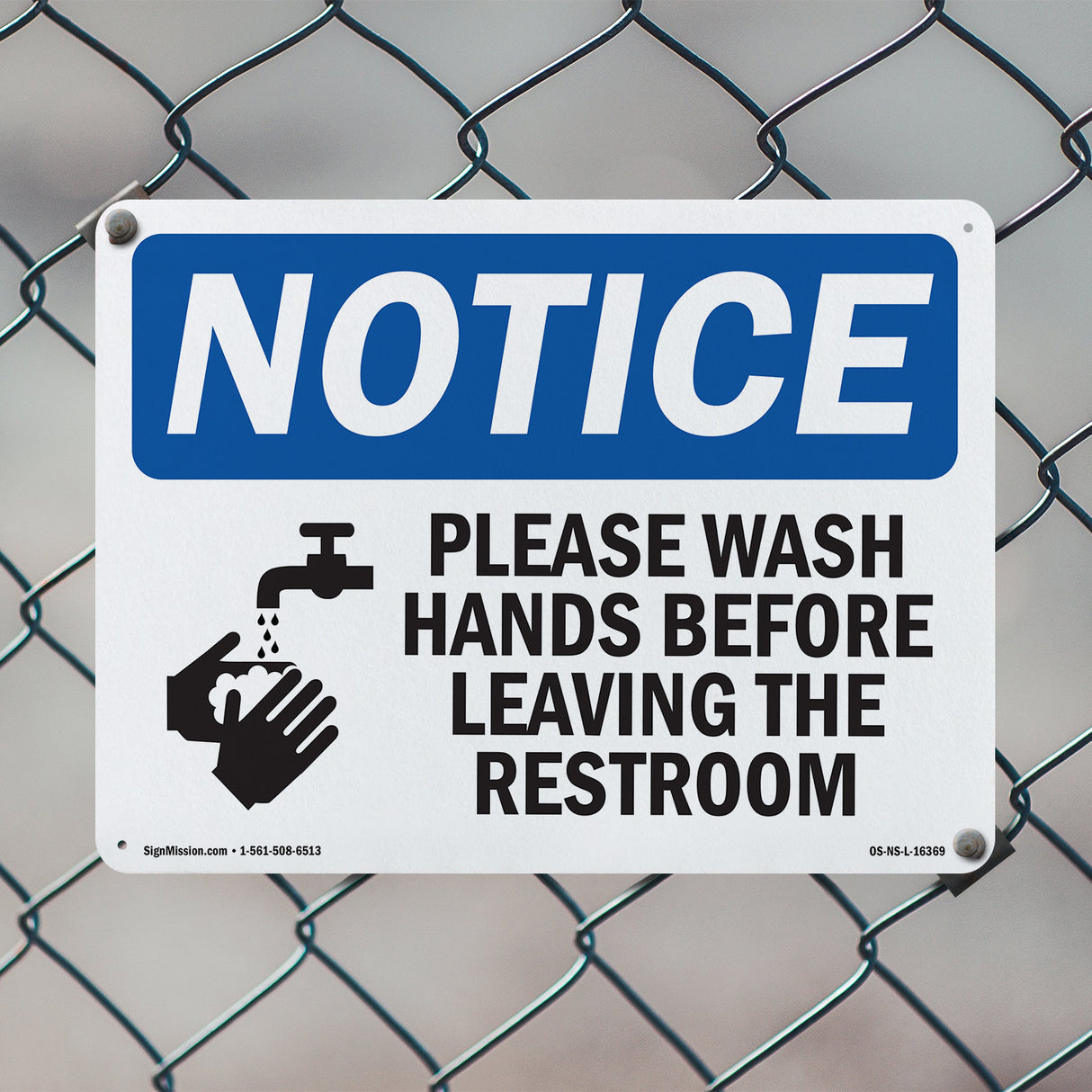 NOTICE Please Wash Hands Before Leaving Restroom