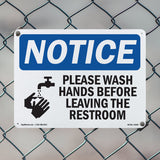 NOTICE Please Wash Hands Before Leaving Restroom