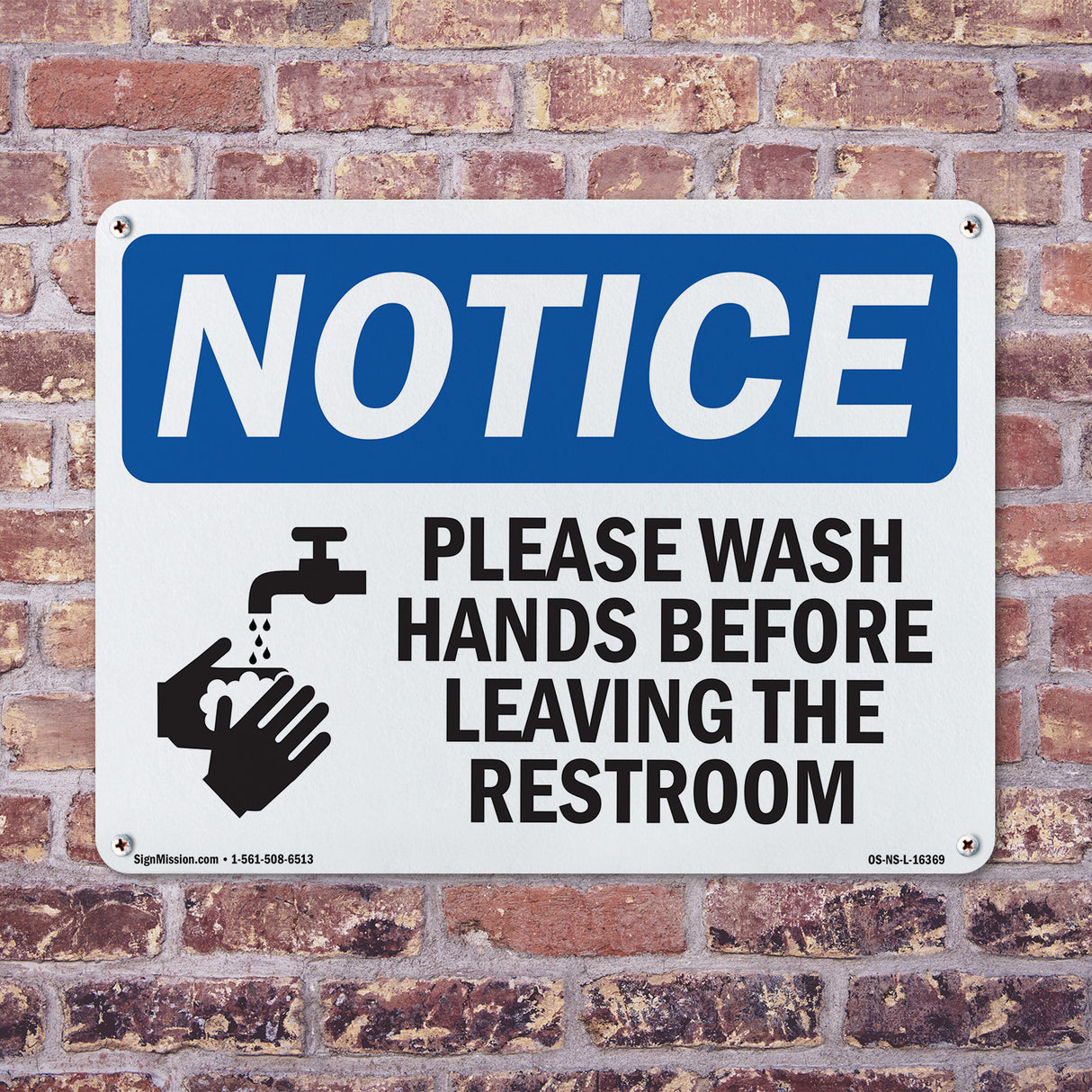 NOTICE Please Wash Hands Before Leaving Restroom
