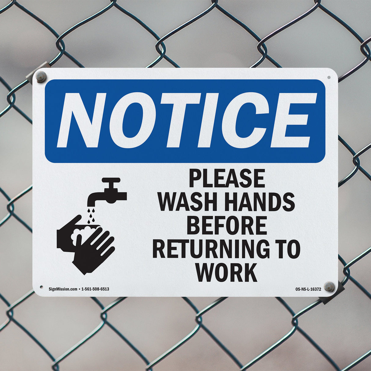 NOTICE Please Wash Hands Before Returning To Work