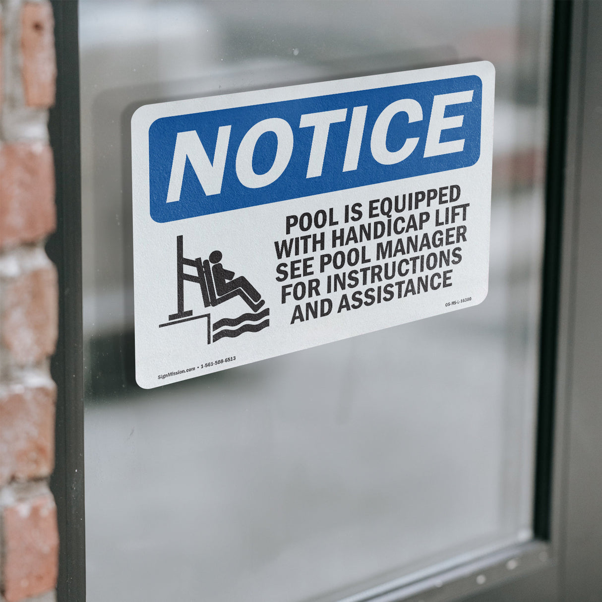 NOTICE Pool Is Equipped With Accessible Lift