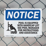 NOTICE Pool Is Equipped With Accessible Lift
