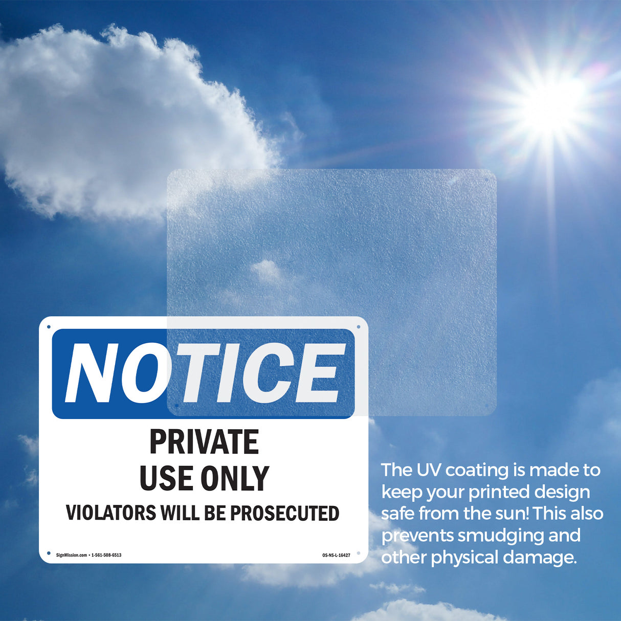 NOTICE Private Use Only Violators Prosecuted