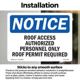 NOTICE Roof Access Authorized Personnel Only