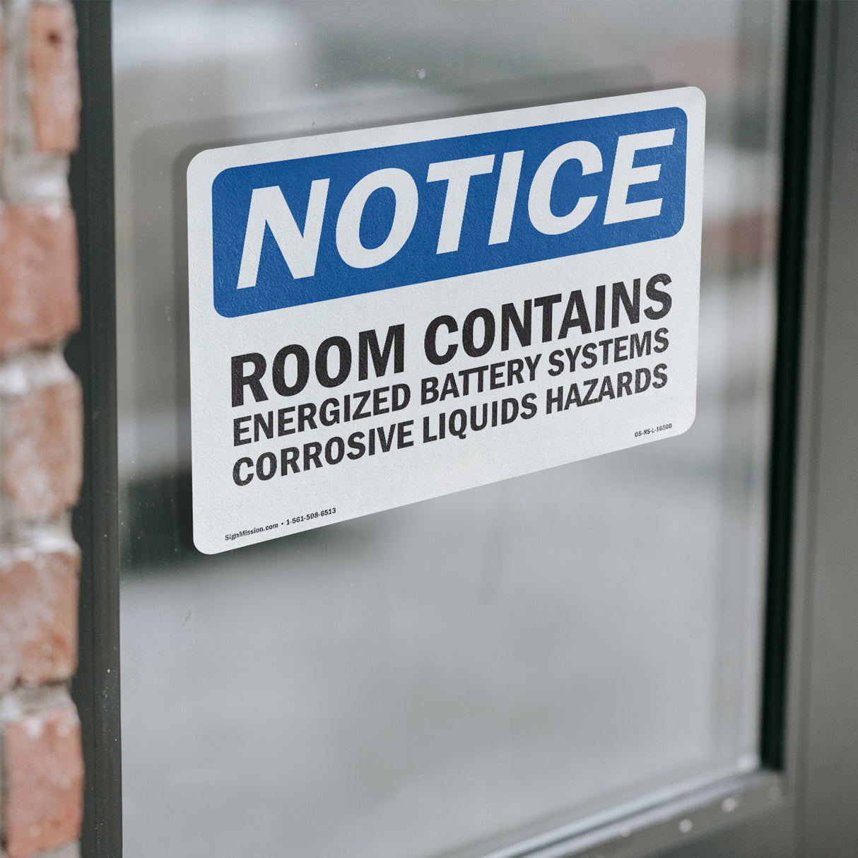 NOTICE Room Contains Energized Battery Systems