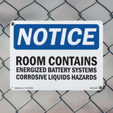 NOTICE Room Contains Energized Battery Systems