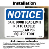 NOTICE Safe Floor Load Limit Not