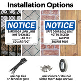 NOTICE Safe Floor Load Limit Not