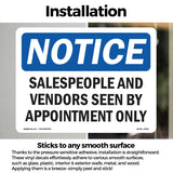 NOTICE Salespeople And Vendors Seen Appointment