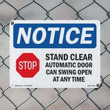 NOTICE Stand Clear Automatic