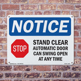 NOTICE Stand Clear Automatic