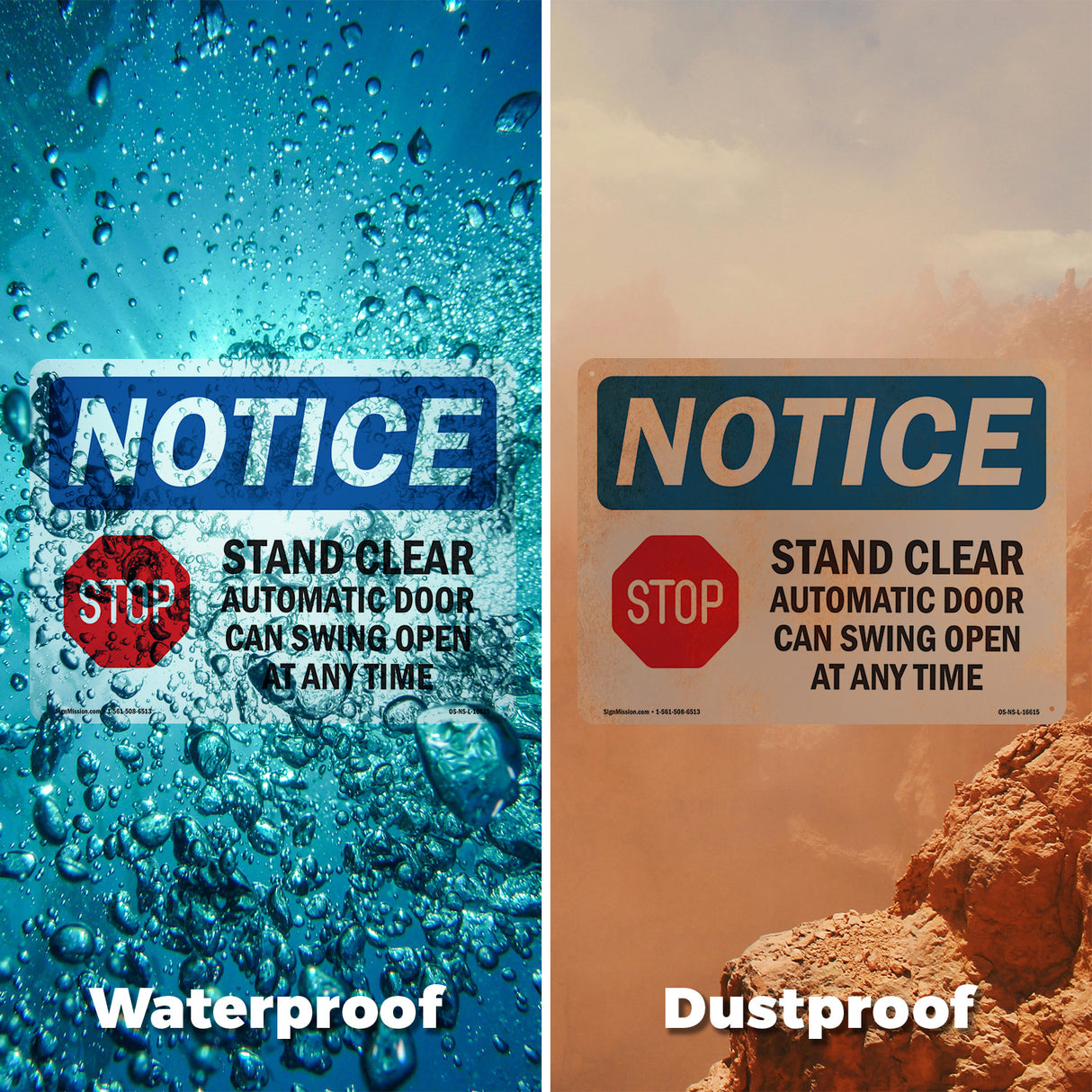 NOTICE Stand Clear Automatic